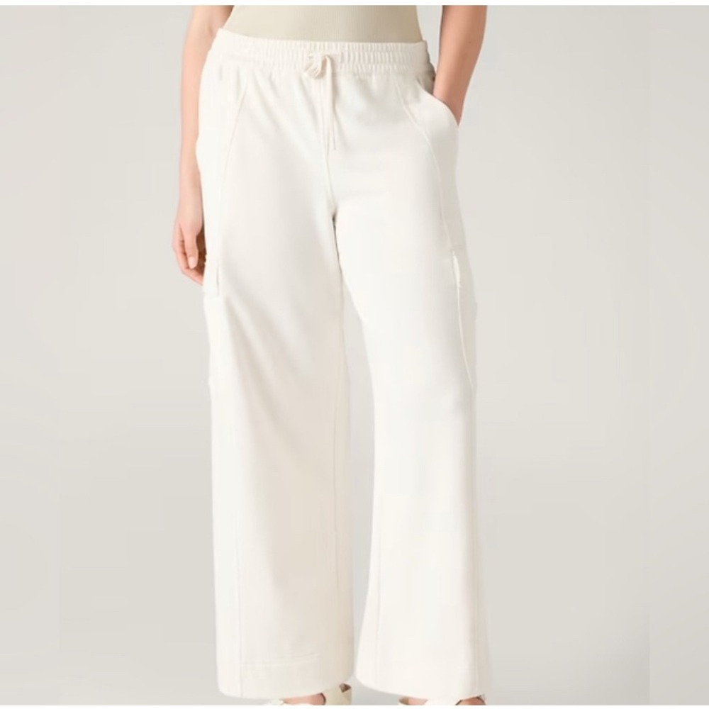 Women's Wide Leg‎ Lounge Pants Drawstring Waist Utility Pockets Casual-ATHLETA